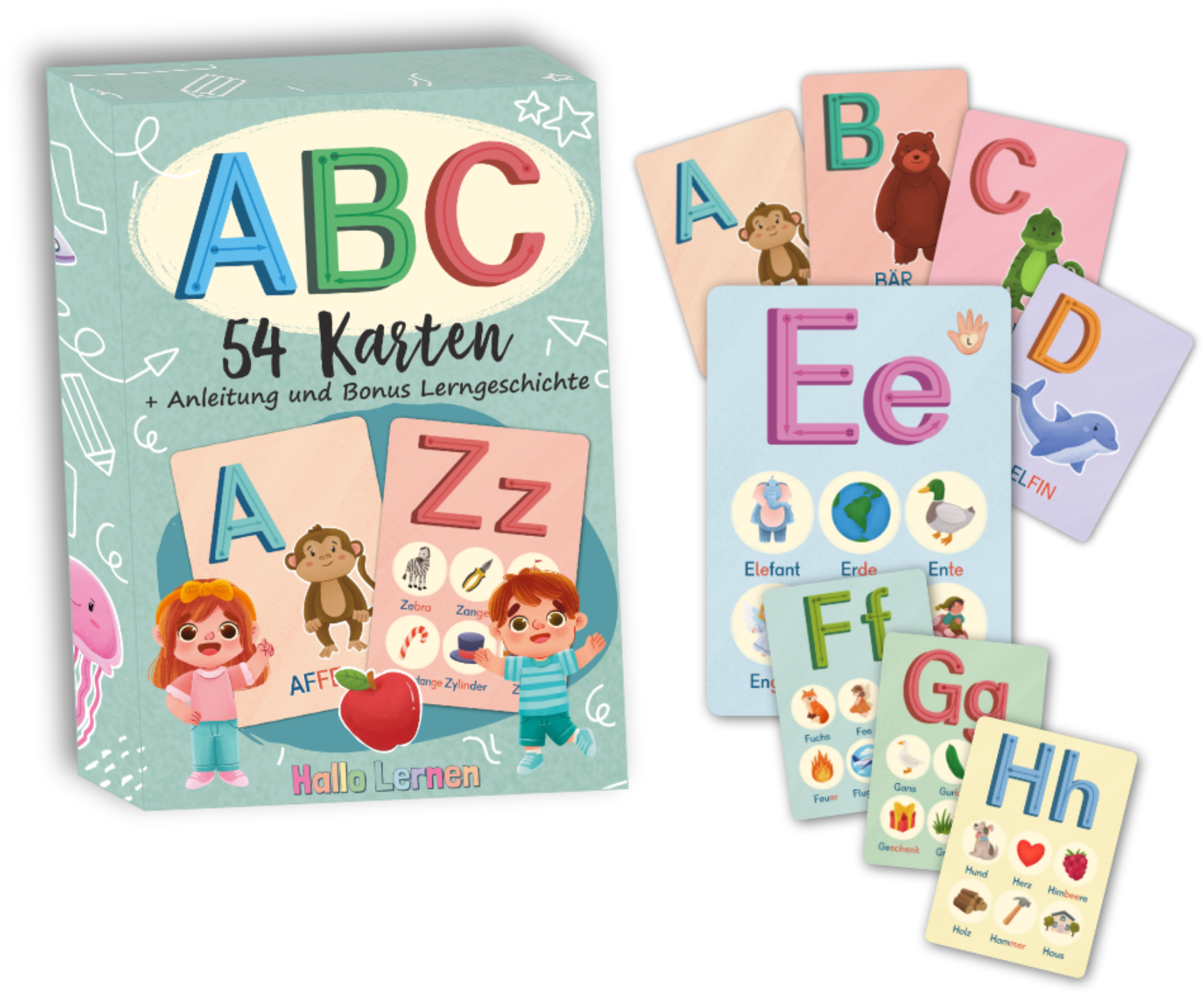 Kognitive Matching Karten - Lernkarten-Set Mit Zahlen & Buchstaben In Eisenbox, Frühkindliches Lernspielzeug Für Jungen & Mädchen