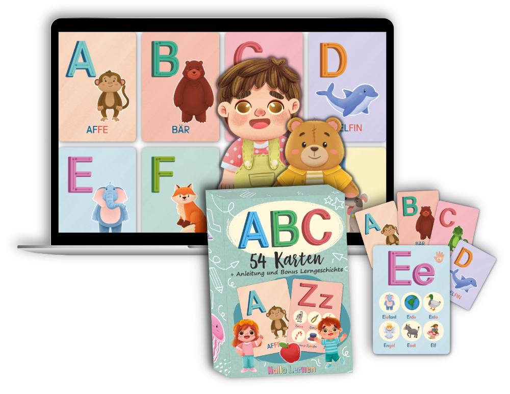 Große Buchstaben für kleine Kinder + Buchstabenkarten im Bundle